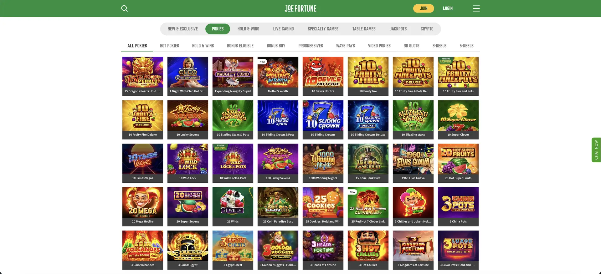Joe Fortune slots games
