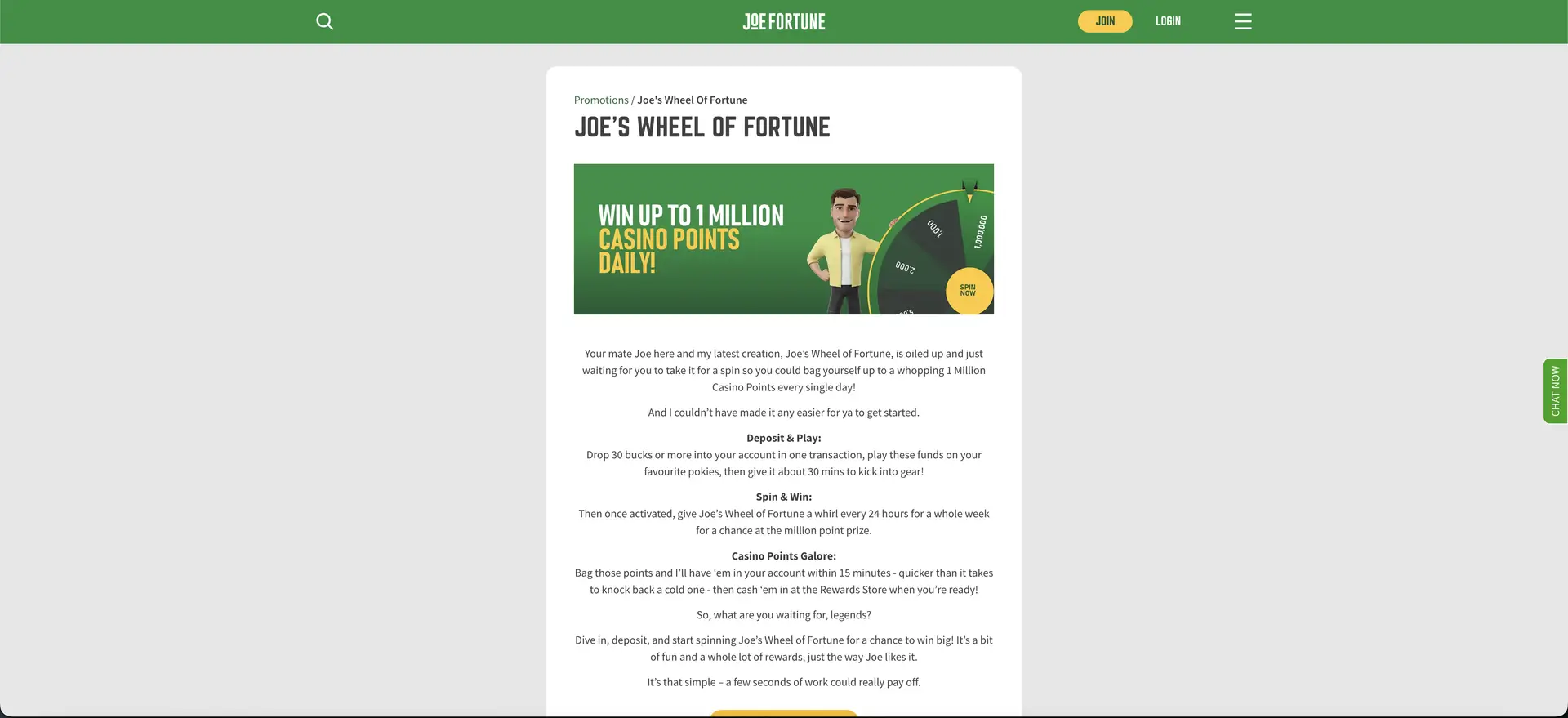 Joe Fortune wheel of fortune